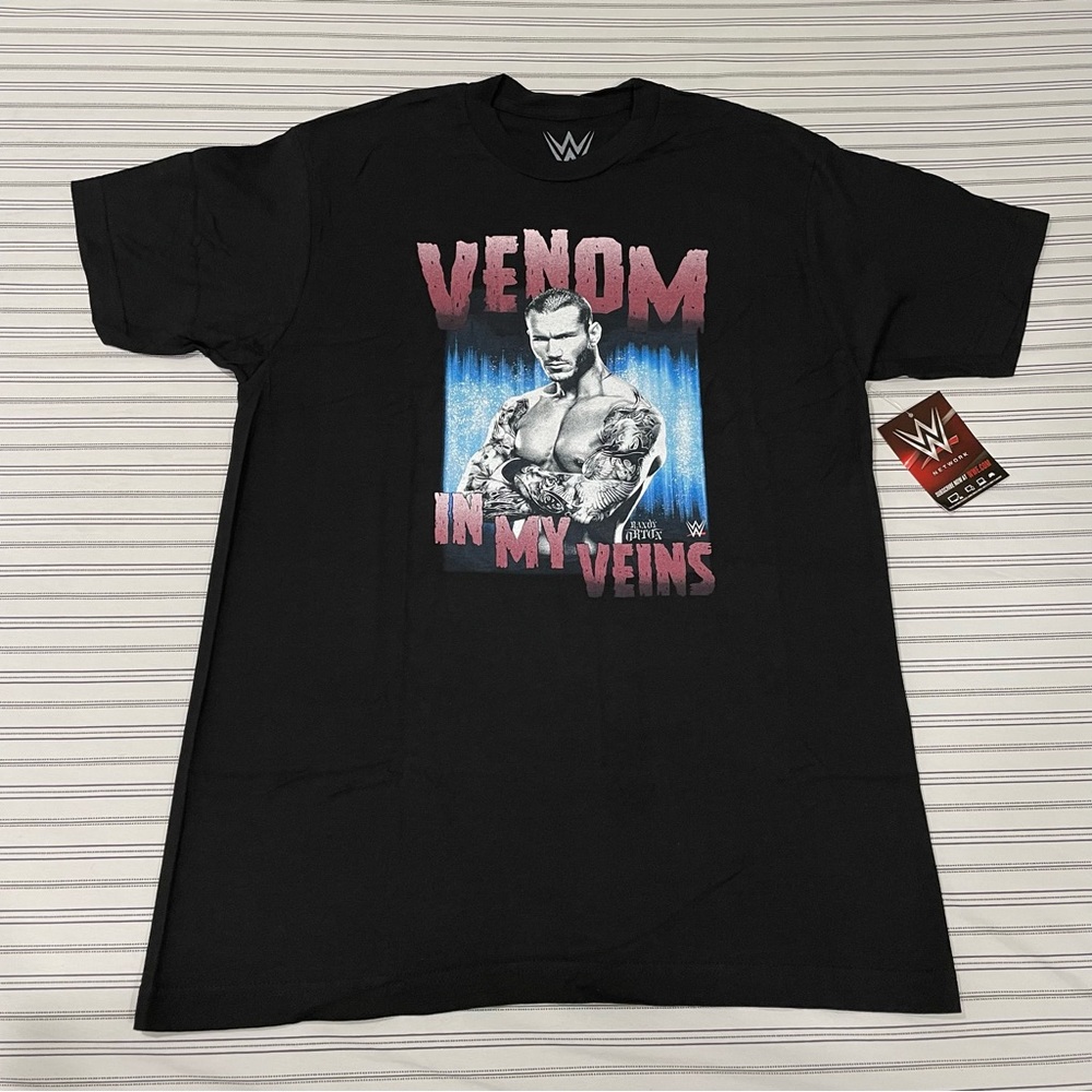 NWT WWE Randy Orton Venom In My Veins T Shirt Sizes S - XXL Wrestling The Viper